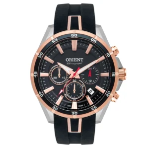 Relógio Orient Masculino Cronógrafo Silicone Preta - MTSPC010 G1PX