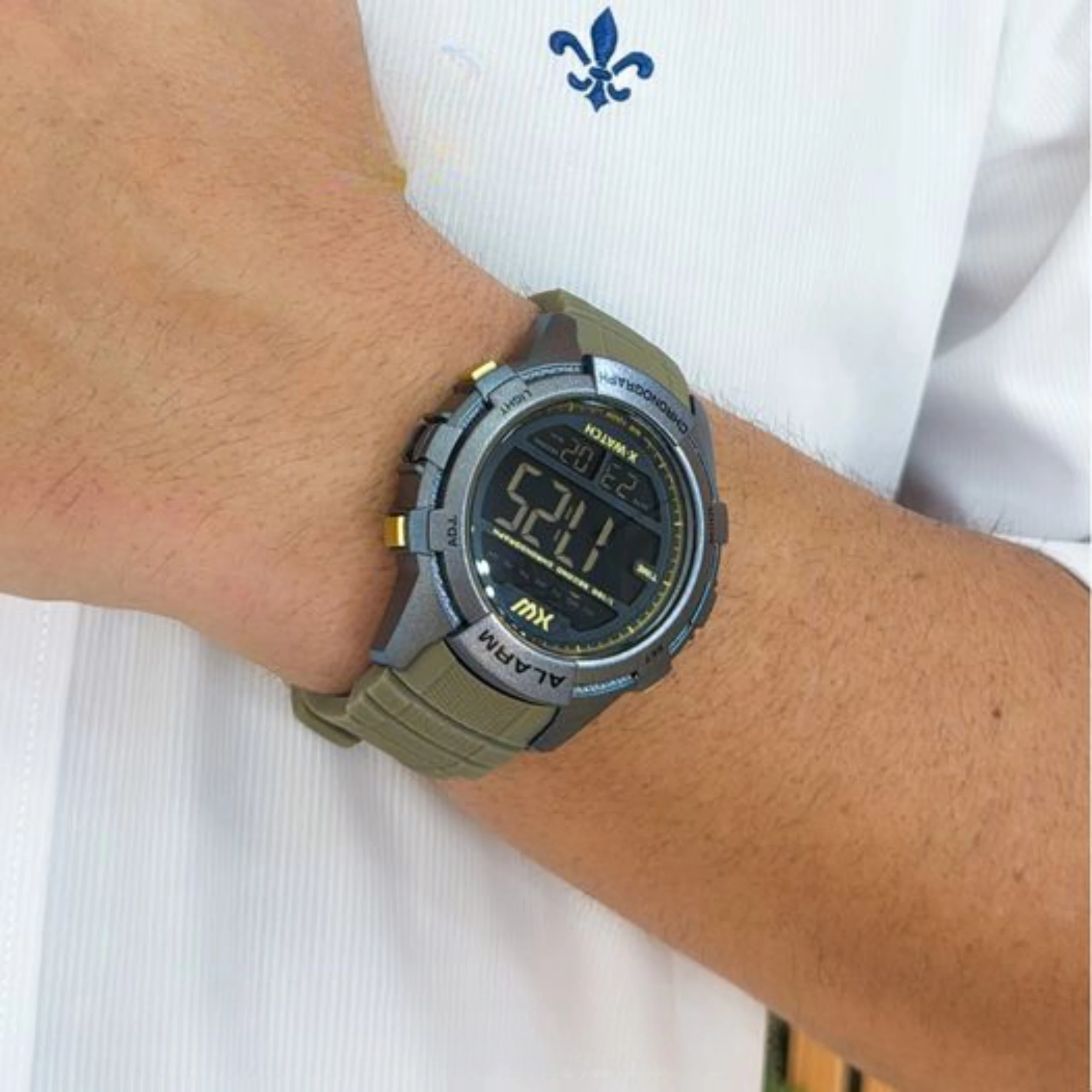 Relógio X-Watch Masculino Digital Silicone Bege - XMPPD708 PXTX - Imagem 2